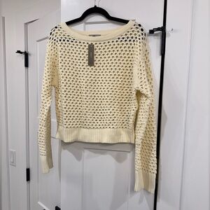 Jcrew Cream Open-Knit Sweater